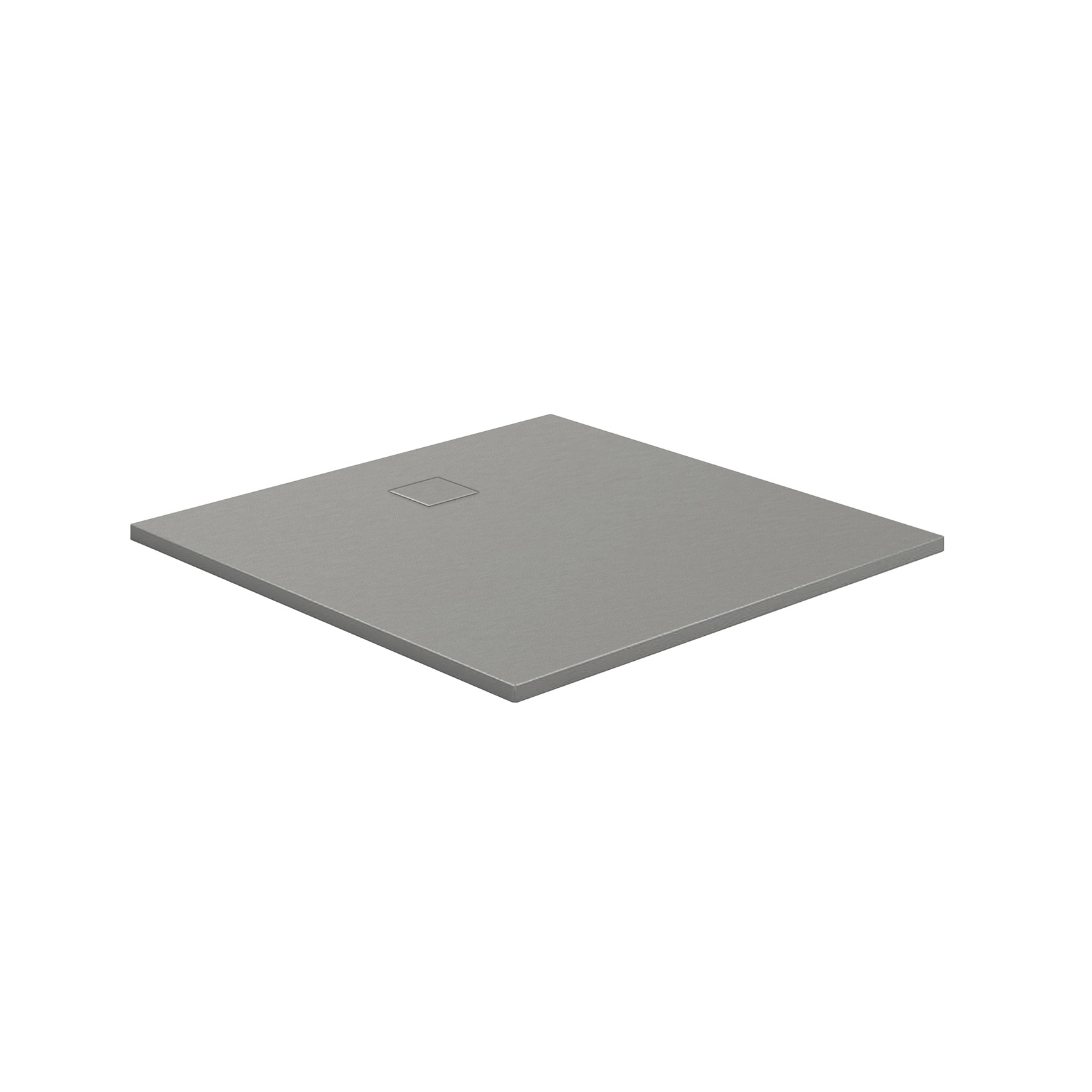 Marmor-Polymer Duschwannen in Steinoptik mit Punktablauf, Quadrat